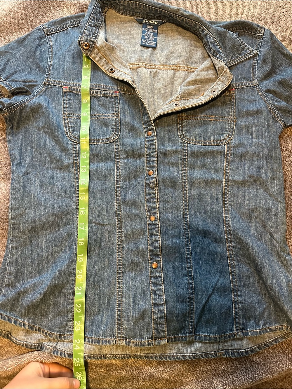 Riders by Lee Denim Snap-Front Shirt Jacket - Blue - Picture 4 of 5